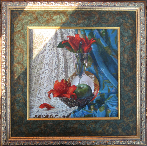 Натюрморт с красными цветами